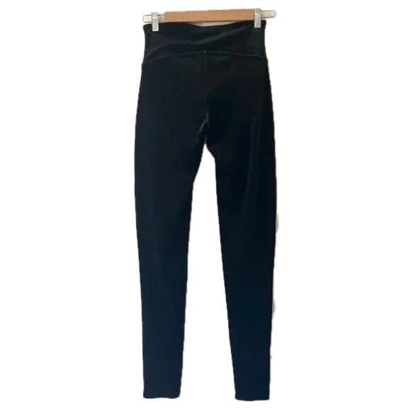 SPANX Black High-Waist Velvet Leggings Size Medium (runs small) - Picture 3 of 6